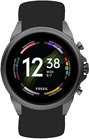 Giaogor Cinturino compatibile per smartwatch Fossil Gen 6, da uomo, sportivo, in silicone, classico, per smartwatch Fossil Gen 6, 44 mm