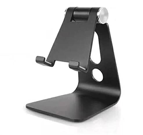 Support de téléphone universel réglable en aluminium compatible avec iPhone 11, 12, 13, Huawei, Galaxy et tablette (noir)