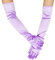 Guanti classici da donna, lunghi, elastici, eleganti, in stile anni '20, in raso, gotico, per feste, matrimoni, matrimoni e feste di carnevale, colore: viola chiaro