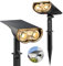 Linkind 1000LM Luci Solari Esterno Giardino con Sensore di Movimento 3000K e 6500K, 24-LED Luci solari, IP67 Impermeabile faretti solari a led, 2 Pezzi