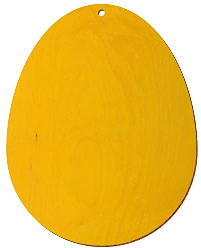 gelbe Holz Ostereier - beidseitig lackiert mit Loch - 3-50 cm Osterdeko, Größe:4cm, Pack mit:25 Stück