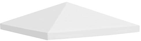 Keketa Pavillondach Ersatzdach für Pavillon Ersatzdach Pavillondach für Gartenpavillon Partyzelt Gartenzelt Pavillonabdeckung UV-Schutz und Wasserdicht 310 g/m² 3x3 m Cremeweiß