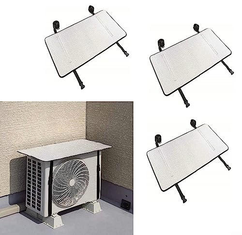 3 cubiertas para aire acondicionado, unidad exterior, protección solar y lluvia, protección solar para aire acondicionado, protección contra la lluvia