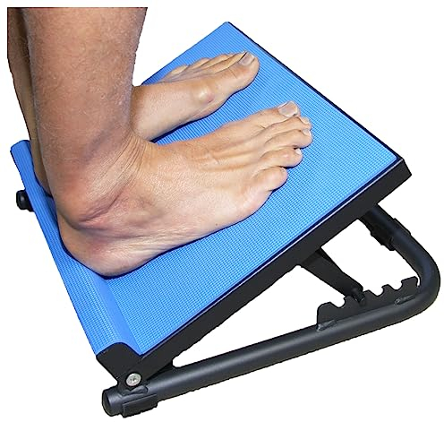 Wadendehner XL bis 200kg aus Metall, 4 Stufen Verstellbarer Wadentrainer Rutschfest, Schrägbrett für Fuß Bein & Waden, Knieretter Slantboard 37x27cm