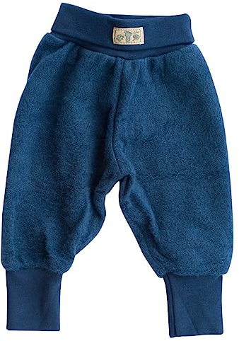 Lilano, Baby Hose Wollfrottee Plüsch, 100% Bio Wolle (kbT) (Marine, 68)