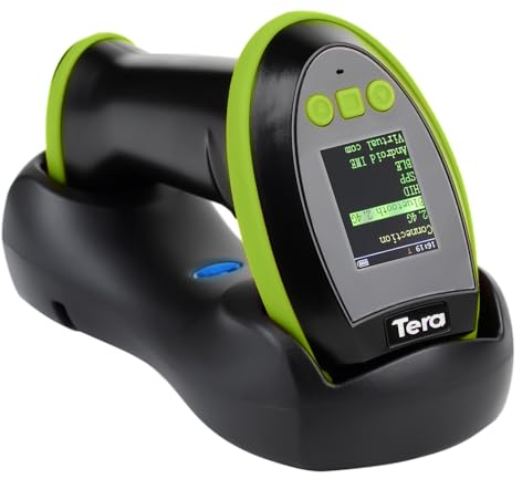 Tera Lecteur Code Barre 2D: 3 en 1 USB Filaire 2.4G Bluetooth Douchette Code Barre Mémoire sans Fil avec Ercan 1D 2D QR Code pour Inventaire Tablette iPhone Android iOS PC POS Ordinateur Portable
