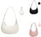 Handtaschen Damen Klein Umhängetasche Leder Tasche Tote Bag, 90er Jahre Umhängetasche Damen, y2k Fashion Clutch Henkeltasche Damen Klein Tragetasche für Frauen (Weiß)