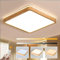 WayLuoung Holz LED Deckenleuchte | Ø50cm 3000-6000K 36W | Quadratische Oberseite, 360° Leuchtende Natürliche Holzlampe, Schlafzimmer Wohnzimmer Kinderzimmer Küche Esszimmer (Dimmbar Mit Fernbedienung)