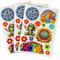 Peace Love Hippie Aufkleber Set - Bogengröße DIN A4 - Aufkleber/Sticker für Auto, Camper, Laptop, Koffer, Roller - Wetterfest, UV-Beständig