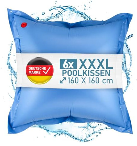 6er Set XXXL Luftkissen für Winterabdeckplanen 160x160cm diagonal Pool Luftpolster Kissen Abdeckplane Plane Winterschutz