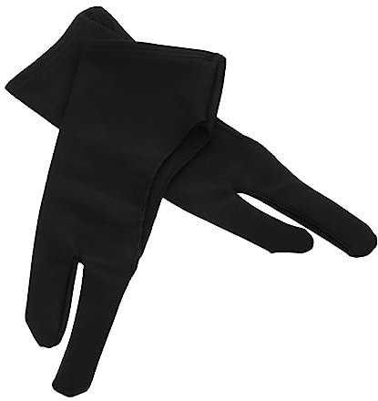 BELLIFFY 4pcs 2 Painting Gloves Artist Glove for Men Two- Finger Artist Glove Digital Drawing Tablet Digital Painting Glove Palm Gloves for Men Drawing Tablet Glove Fabric Black