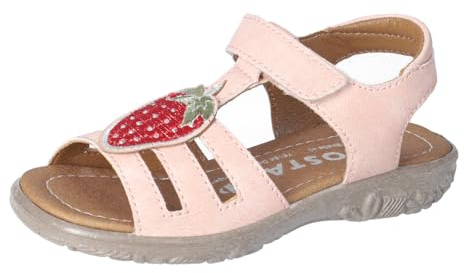 RICOSTA Mädchen Riemchensandalen Clarissa, Kinder Sandalen, Weite: MITTEL, Sommerschuhe, Freizeitschuhe, offene Schuhe, Strandschuhe, Rose (310), 27 EU