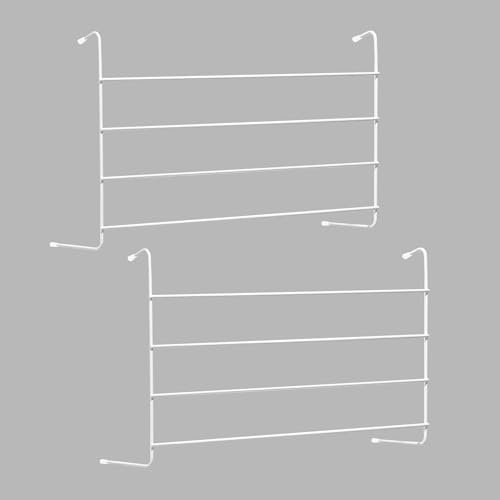 pegs it Radiator Clothes Drying Rack (Pack of 2) | Foldable Radiator Airers Indoor 4 Bars | Over Radiator Clothes Airer with Adjustable Arms | Caravan Airer for Balconies, Windows, Doors