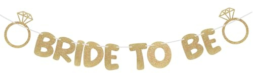 Maxqzin Bride To Be Banne,Bride To Be Deko Gold Glitzernd JGA Deko Frauen für Hochzeiten, Verlobungen und Brautpartys