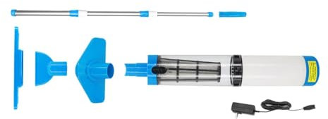 Jiuvaso Aspirapolvere Portatile per Piscine, Ricaricabile, Impermeabile, Pulizia Profonda, 1600 mAh, 3 in 1, Senza Fili, Aspirapolvere Spa per Piscine Fuori T