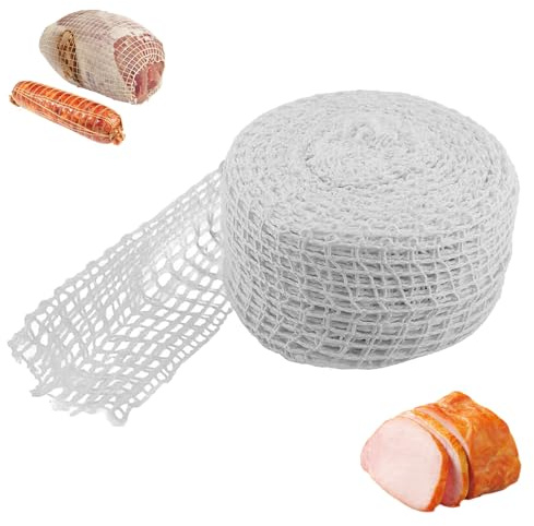 BOULESENM Red de Alimentos para roti,Bolsa de jamón de Secado para Colgar, Cuerda de Alimentos, Hilado Alimentado para jamón, Salchicha de Carne y Cordero
