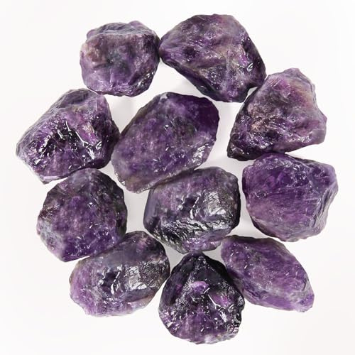 500g Tiefer Amethyst Rohsteine | Naturbelassene Kristalle | Natürliche dunkle Amethyst Kristalle – ideal für Sammlung, Deko, DIY und Projekte