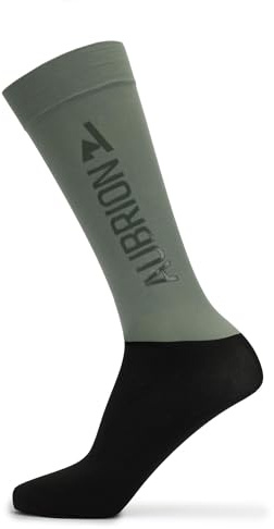 Shires Aubrion React Young Rider Childrens Performance Socks One Size (10.5-3.5) - Sage