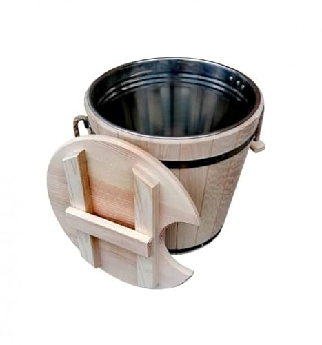 Zaparnik Sauna 20 L aus Eschenholz mit Edelstahleinsatz – Saunakübel für Wenik & Aufguss, handgefertigt