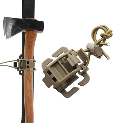 Genérico Locker Gear Clip, Multipurpose Backpack Clips with Zipper, Hiking Accessories, Backpack Trimming Equipment, Engineering Shovel, Ice Axe Clip for