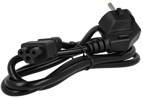 vhbw Netzkabel Schutzkontaktstecker für Kaltgeräte z.B. PC Monitor Computer Drucker Saugroboter - C5 Micky Mouse Kleeblatt Buchse, 1,2 m