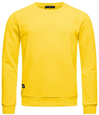 RED BRIDGE Sudadera Basica Unicolor de algodón para Hombre Amarillo