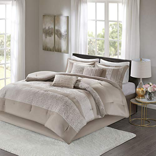 Madison Park Luxury Traditional Jacquard Comforter Set, 7PC King