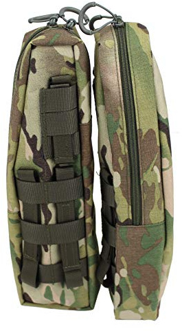 Zentauron - Sprinter Pack Seitentaschen Rucksack Seitentaschen mit je 1 Liter Volumen 2 Liter Gesamtvolumen - Multicam, Standard