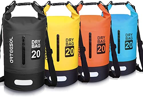 Blackace arteesol Waterproof Dry Bag 5L 10L 20L 30L Waterproof Bag with Long Adjustable Handle for Kayaking Boat Excursion Canoe/Fishing/Rafting/Swimming/Snowboarding