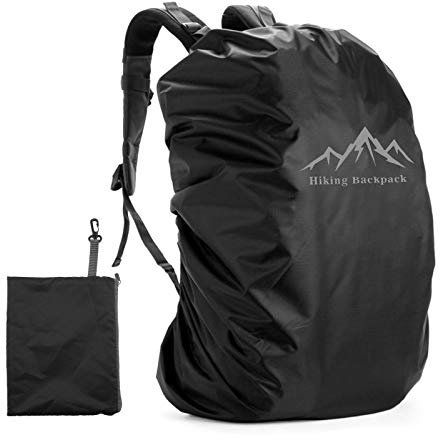 Create idea 35L verstellbarer wasserdichter Rucksack-Regenschutz mit Aufbewahrungstasche, tragbare Schulterschutz, Outdoor-Werkzeuge, Wandern, Schwarz