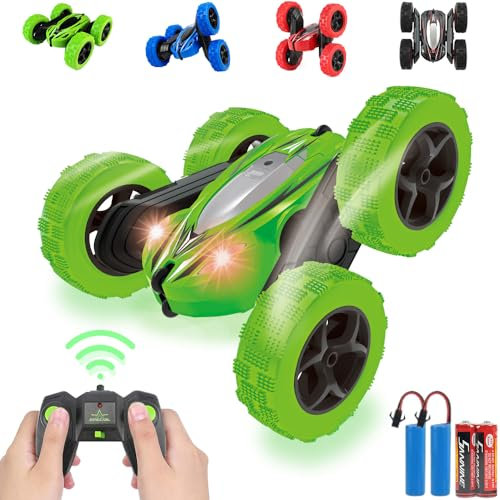 Pup Go Remote Control Car for Kids 4-9 Years, High-Speed 4WD Stunt Vehicle with 360° Flips, LED lights Rechargeable Batteries Included, Perfect Thrilling Adventures and Exciting Birthday Celebrations
