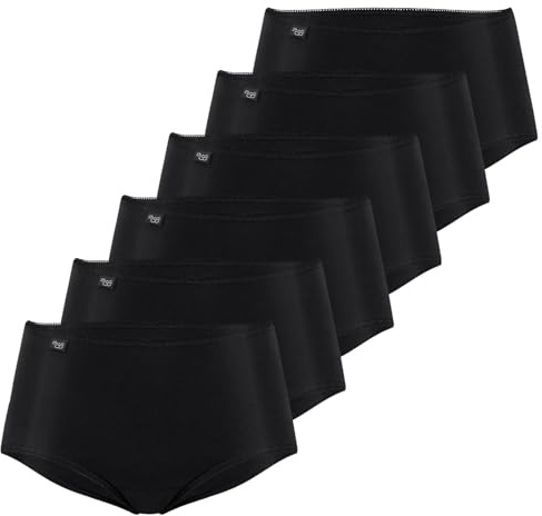 Sloggi Damen Midislip 6-Pack 24/7 Microfibre - Black - Größe 40
