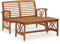 vidaXL Akazienholz Massiv Gartenmöbel Set 2-TLG. Lounge Bank Tisch Gartenset Sitzmöbel Sitzgruppe Gartenbank Beistelltisch Gartengarnitur