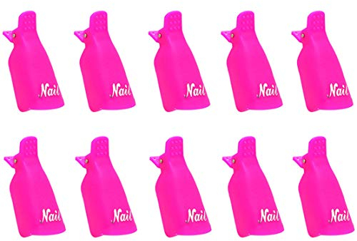 IME Nagellackentferner Clips Set, Nails Art Gel Cap Einweichen Clip UV Maniküre Tränken Weg Nagel-Clips Gel Polish Entferner Wrap Tool 10 Stk