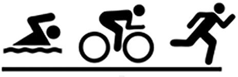 SCSHY Auto-Aufkleber 18.1Cm * 5.3Cm Interessantes Triathlon Sport Vinyl Auto Aufkleber Silhouette Dekor