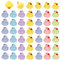 Luter 48 Stück Gummi Enten, 6 Farben Badeente Klein Mini Gummi Enten für Baden für Baby Party Geburtstags Feier