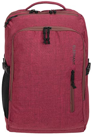 Elephant Rucksack Handgepäck Reisetasche Fly Legends XL 45 L Flugzeug Bus Reiserucksack Laptop Fach Anti-Theft Tasche 12900 (Rot Bordeaux-Braun)