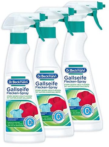 Dr. Beckmann Gallseife Flecken-Spray | Mit echter, natürlicher Gallseife | 3x 250 ml