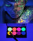 KARLOR Körperfarbe fluoreszierend, 8 Farben Bodypaint mit Pinsel,Gesichtsfarbe UV Schwarzlicht,Neon Glow Bobypainting Körperbemalung Facepaint wasserlöslich Malerei Party Halloween Cosplay