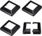 sourcing map Pfostenrock, 4 Stück, 80 x 80 mm, Kunststoff, geteilter Stil, Pfostenboden, Verkleidung für Zaun, Treppen, Handlauf, Geländer, Veranda