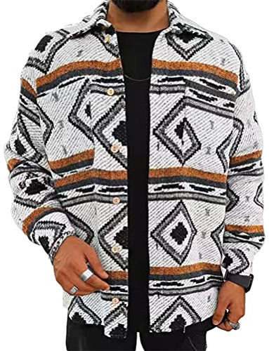 Minetom Homme Chemises en Flanelle Chemises À Carreaux Manches Longues Chemise Bucheron Carreaux Chemise en Flanelle D Beige L