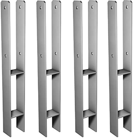 Pollmann®Baubeschläge 7939500 H-Pfostenträger 121 mm, Länge 600 mm, feuerverzinkt
