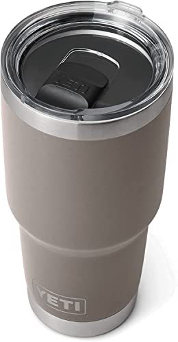 YETI Rambler Tumbler, Vacuum Insulated Stainless Steel Tumbler with Magslider Lid, Sharptail Taupe, 30 oz (887 ml)