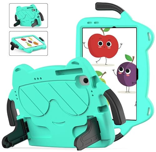 Bonita funda para tablet Huawei Mate Pad SE de 10.4 pulgadas (2023), soporte estable con mango de policarbonato actualizado, espuma EVA, ligera, apta para niños, a prueba de golpes, verde