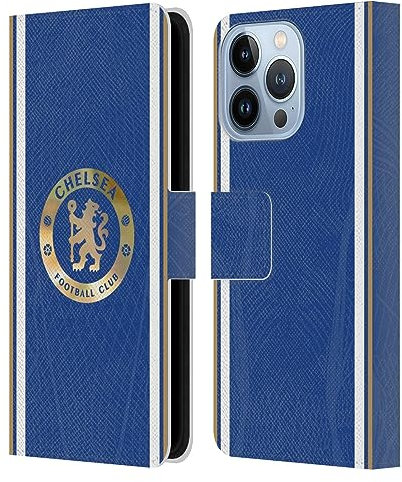 Head Case Designs Licenza Ufficiale Chelsea Football Club Home Kit 2023/24 Custodia Cover in Pelle a Portagoglio Compatibile con Apple iPhone 13 PRO