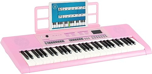 McGrey 6170 PK Akku-Keyboard - 61 Tasten-Keyboard mit integriertem Akku - 200 Klänge und Rhythmen - MP3-Player via USB-Stick - Begleitautomatik und Lernfunktion - Inkl. Mikrofon - Pink