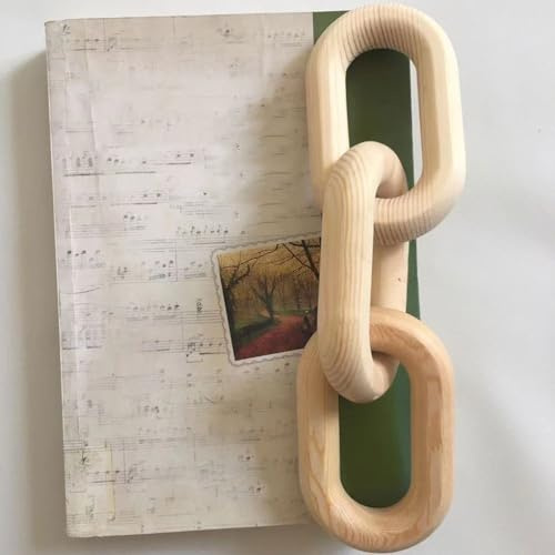 TOPPERFUN Holzketten-, Holzschleife, Ornamente, dekoratives Objekt, Glied, Holzschnitzerei, Kette, Knoten, handgeschnitzt, Holzperlen, Dekoration, Couchtisch