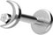 PIERCINGLINE Titan Labret mit Gewinde + Titan Aufsatz MOND + KRISTALL Piercing Ohr Helix Tragus Nase 1,2 x 10 mm silberfarben