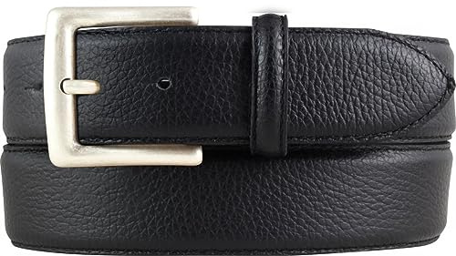 BELTINGER Herren-Gürtel aus gemasertem Leder mit Steppnaht 4 cm | Trachten-Gürtel mit Pigmentprägung 40mm Herren | Gürtel für die Lederhose 4cm