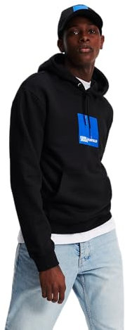KARL LAGERFELD JEANS, Herren, Regular Logo Hoodie, Schwarz, Mittel